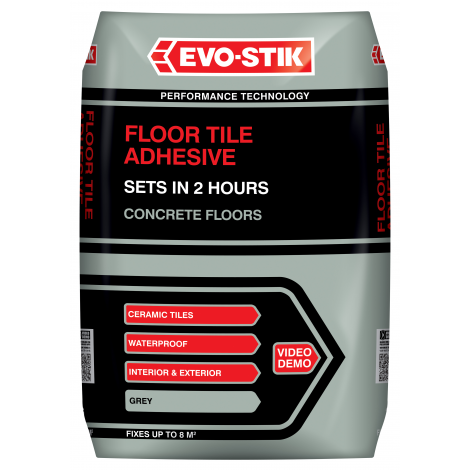 Floor tile adhesive fast set for concrete floors