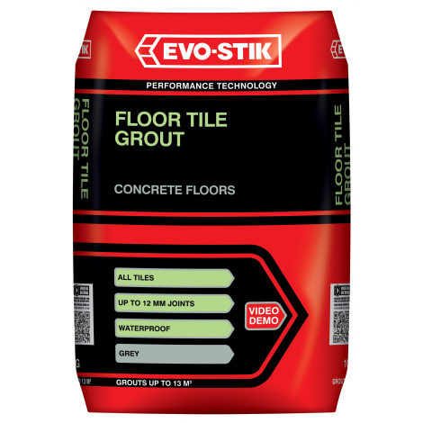 Floor tile grout for concrete floors